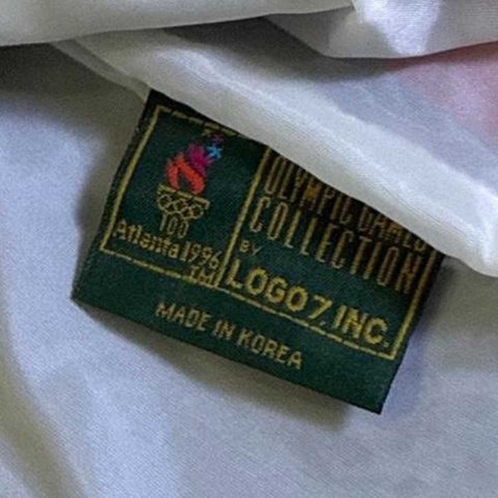 Vintage 1996 Atlanta Olympics Logo 7 Windbreaker Large Dead Stock - Picture 4 of 8